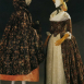 Женский плащ из набивного ситца с плиссированной оборкой, 1790-95 г., Институт костюма Киото