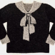 Черный трикотажный свитер в вывязанным бантом, 1927 г.