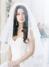 Свадебные прически с фатой