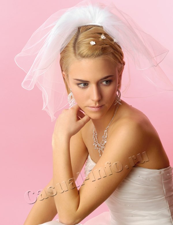 Свадебные прически с фатой