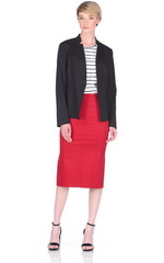 Юбка-карандаш яркого насыщенного цвета