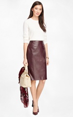 Классическая юбка-карандаш из кожи