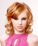 Локоны на средние волосы