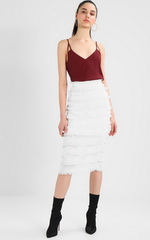 Тренд весна-лето 2018. Юбка с бахромой River Island Тренд весна-лето 2018. Юбка с бахромой River Island